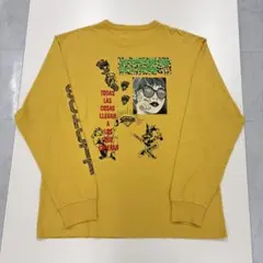 【バックプリント】Schott ショット 長袖Tシャツ ロンT マスタード 黄のサムネイル
