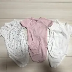 PETIT BATEAU プチバトー 半袖ロンパース 3枚セット 60cm