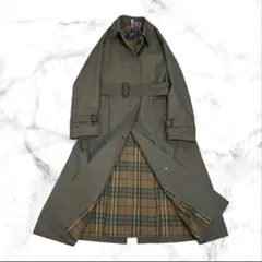 BURBERRY / バーバリー　一枚袖スプリングコート　玉虫色　英国製　ロング