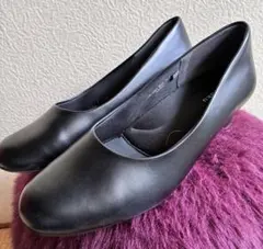 fuwarakuブラックパンプス24.5
