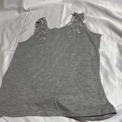 APASERタンクトップ グレー 刺繍装飾のサムネイル
