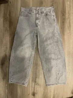 GU バレルレッグジーンズ 32インチ グレー