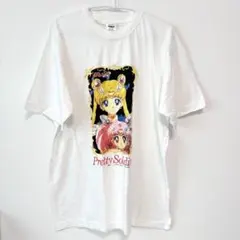 90s セーラームーンSS Tシャツ 月野うさぎ ちびうさ バンプレスト 白