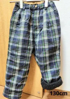 TOO SUNDAY チェック柄裏ボアパンツ 130cm