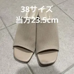 shein ニットヒールサンダル　チャンキーヒール　23.5cm 38