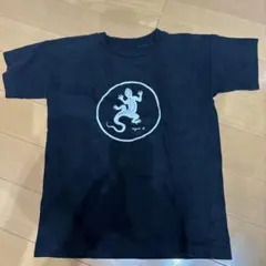 agnis b. トカゲプリント ブラック Tシャツ ENFANTキッズXL