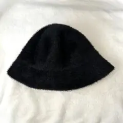 バケットハット　黒　ブラック　ファー