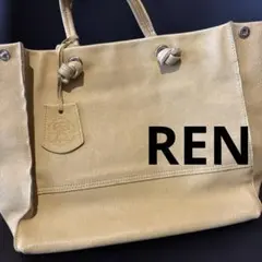 REN レン ピッグスキン 豚皮 ミニトートバック イエロー 黄色のサムネイル
