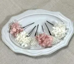 K72 ドライフラワー髪飾りヘッドドレス　成人式結婚式前撮り卒業式浴衣七五三