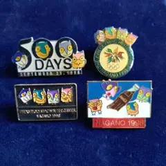1998年 長野五輪 スノーレッツ ピンバッジ4個セット