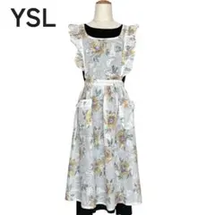 未使用品 イブサンローラン エプロン フリル 透け感 花柄 シースルー YSLのサムネイル