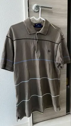 フレッドペリー ストライプ ポロシャツ ブラウン