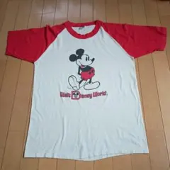 80s ミッキーマウス ヴィンテージTシャツ リンガー ディズニー