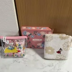 新品未使用】リトルミイポーチ・タオルハンカチ おまけ2個マグネット