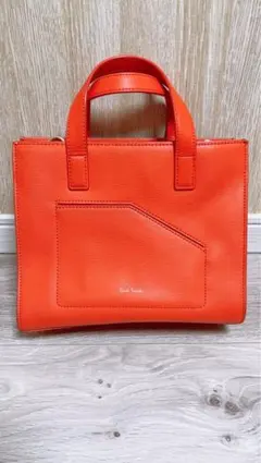 Paul Smith オレンジ ジッパー付きハンドバッグ 2way