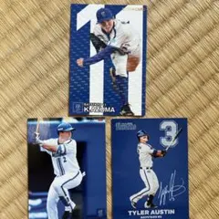 プロ野球チップス横浜DeNAベイスターズ 牧　東　オースティン　カード3枚セット