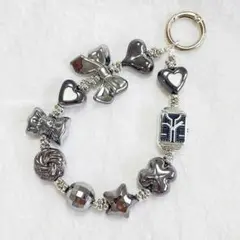 ビーズストラップ/キーホルダー　バッグチャーム ハンドメイドNO.489