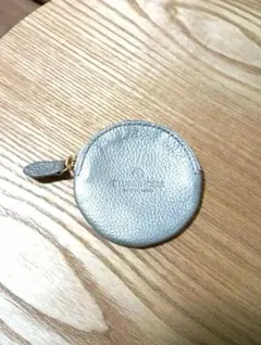 BLUE SINCEREレザー コインケース シルバー 丸型美品