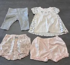 女の子用 組曲 ベビー服 4点セット 80cmのサムネイル