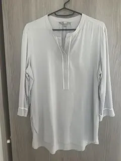 UNIQLO スキッパーシャツ ライトブルー L