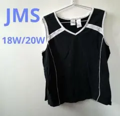 JMS 【18W/20W】ノースリーブ ブラック Tシャツ　おしゃれ