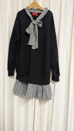 レピピアルマリオワンピースチュニック150センチ 黒