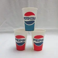 デッドストック 9個 70~80s ペプシコーラ 蝋びき 紙コップ USA製のサムネイル