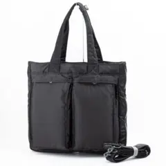 A175【美品】ポーター／タンカー　トートバッグ　ビジネス　エキスパンダブル　黒