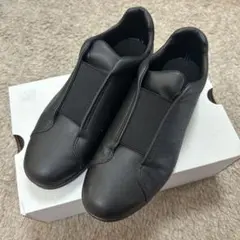 ブラックレザー スリッポンシューズのサムネイル