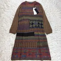 美品、タグ付き、M.&KYOKO、エムアンドキョウコ、佐藤繊維、ワンピース