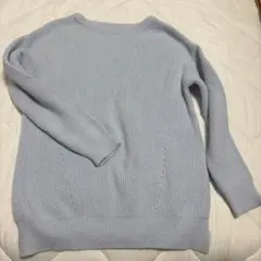ライトブルー ニットセーター 長袖