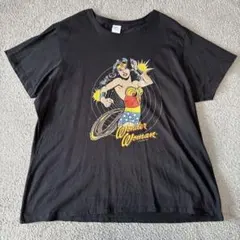 古着　ワンダーウーマン　DCコミックス　レディースTシャツ　ブラックのサムネイル