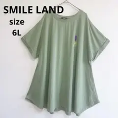 SMILE LAND ニッセン Tシャツ 大きいサイズ 6L プリント ゆったり