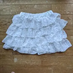 花柄 フリル キュロット ショートパンツ