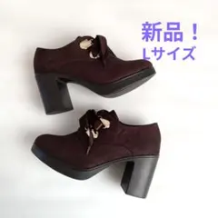 新品！ダークブラウン Lサイズ ハイヒールパンプス