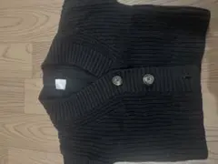 GAP 黒 リブ編みカーディガン