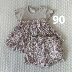 petit main セットアップ　ピンク　女の子　花柄