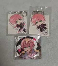 騎士A てるとくん 缶バッチ　アクリルキーホルダー　セット