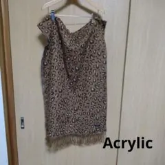 Acrylic レオパード柄ストール　ショール