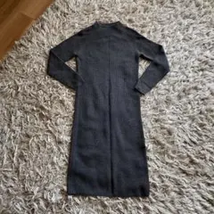 ニットワンピース グレー