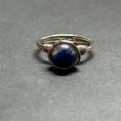 WR647S 天然石 パワーストーン ワイヤーリング ブルーアベンチュリンシリカ