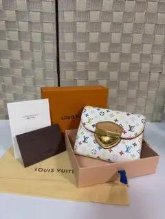 LOUIS VUITTON 三つ折り財布 ホワイト・マルチカラー