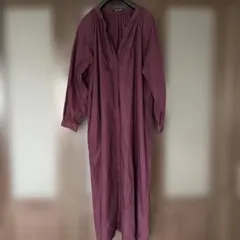 ナノユニバース　ボルドーワンピース