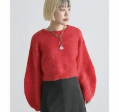 wcloset シャイニーショートニット　ニット
