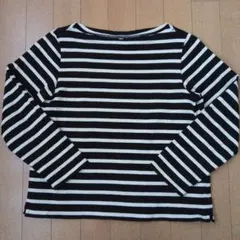 UNIQLO ボーダー 長袖　ボートネック　Tシャツ Mサイズ　黒×白