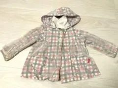 Moujonjon チェック柄ダウンコート（小さなシミあり）