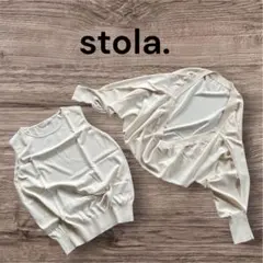 Stola. アンサンブル ドルマンスリーブボレロ ノースリーブ オフホワイト