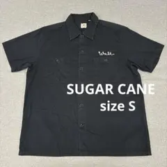 K946＊ SUGAR CANE メンズ 半袖 ワークシャツ Sサイズ ブラックのサムネイル