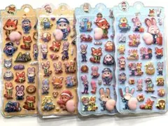 4枚セット❣️夜光 ズートピア おしりシール 肉球シール