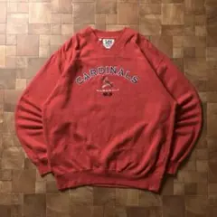 ニ*ャ様 00s　Lee　カージナルス　チームロゴ 刺繍 スウェット　レッド　ア